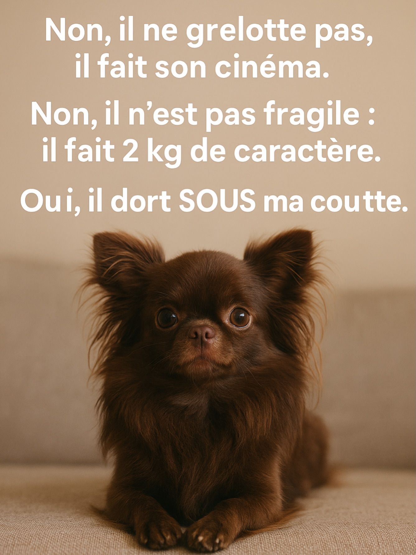 Les parents de Chihuahua savent… 😭😂
Ce petit être de 2 kilos qui réussit à :
– prendre votre place sur le canapé,
– décider de l’heure du coucher,
– vous hypnotiser pour obtenir une caresse (ou un morceau),
– transformer un simple grelottement… en performance dramatique de l’année 👑🎭Mais on les aime pour ça :
leur caractère, leur théâtre, leur mini-gardien intérieur…
et surtout, leur immense cœur dans un tout petit corps 🫶🐶👉 Dites-moi : c’est quoi SON plus grand petit caprice ?
👉 Identifie un parent de Chihuahua qui va se reconnaître 😂
👉 Et partage en story si tu t’es senti(e) visé(e) 👀💛Chihuahuas de la Vallée des Cèdres Bleus 💙
(Élevage de petits trésors à poils longs).
#chihuahua #chihuahualove #chihuahuasofinstagram #chihuahualife #dogsoftiktok #dogsofinstagram #cutedog #doglover #petlover #instadog #dogstagram #chiots #eleveurfrancais #chihuahuapoillong #chihuahuasworld #chihuahuaslovers #dogmom #dogdad #petparents #chiens #chiensfrance #racechihuahua #petlife #ilovemydog #dogdaily #cuteanimals #miniaturedog #petstagram #smallbreed #furryfriend