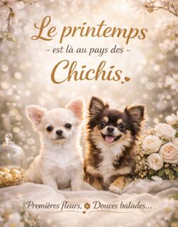 🌸 Le printemps est là… au pays des Chichis 🌸Une nouvelle saison commence, douce, lumineuse… remplie de promesses et de jolis moments à venir 🐾✨Les journées s’allongent, les premiers rayons réchauffent les cœurs…
et ici, au cœur de notre élevage, de petits trésors grandissent entourés d’amour, prêts à écrire leur propre histoire dans une famille pour la vie 🤍Le printemps, c’est la saison du renouveau…
celle des premières rencontres, des regards qui font fondre et des coups de cœur inoubliables 💫Merci d’être chaque jour à nos côtés, de nous faire confiance et de partager cette belle aventure avec nous 🌿🐾 Plusieurs chiots sont actuellement disponibles
👉 https://elevage-chihuahuas-lof.fr/chiots-chihuahua-disponibles/Et vous…
👉 plutôt team balades au soleil ou câlins sous le plaid ? ☀️🫶⸻#chihuahua #chihuahualove #chihuahuapuppy #printemps #springvibes