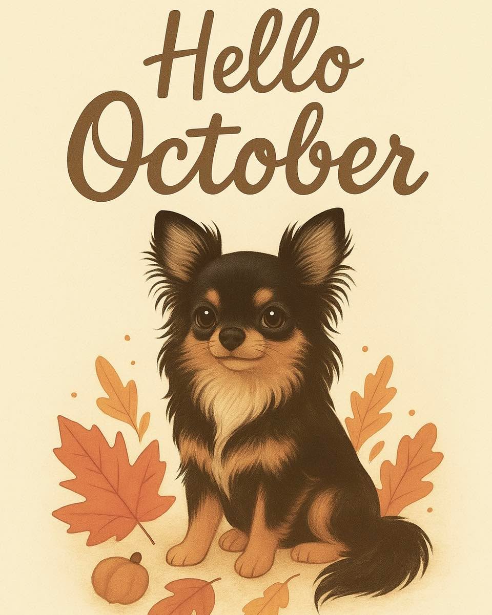 🍂✨ Hello October ✨🍂
Un nouveau mois s’installe, rempli de douceur, de câlins et de jolies promesses… L’automne est la saison parfaite pour profiter des moments cocooning avec nos adorables chichis 🐾💛#HelloOctober #ChihuahuaLove #ChihuahuaPoilLong #DogsofInstagram #ChihuahuaWorld #ChiotChihuahua #ChihuahuaFamily #ChihuahuaGram #DogLovers #ChihuahuaAddict #Instadog #PetLovers #AutumnVibes #cuddleseason